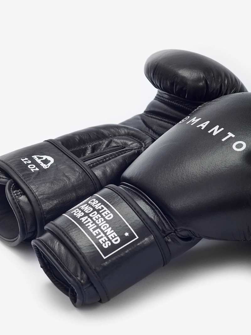 MANTO BOXING GLOVES impact+ Leather-BLACK